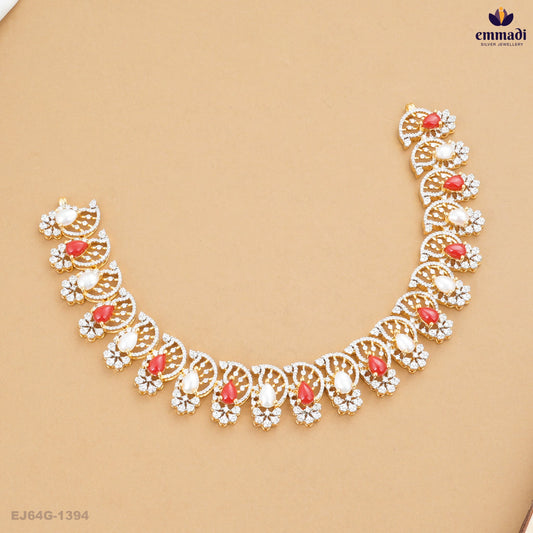 AWANTIKA Elegant Orange CZ Necklace