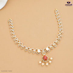 AYUSHMATI Premium Orange CZ Necklace