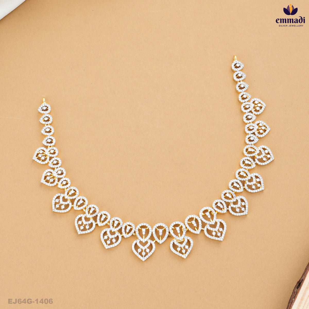 BAANI Elegant White CZ Necklace