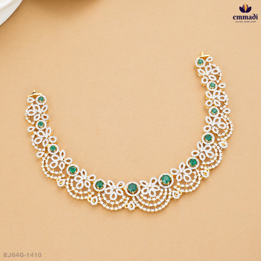 Babitha Elegant Green Premium CZ Necklace