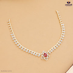 BAGESHRI Exquisite Premium CZ Red Necklace