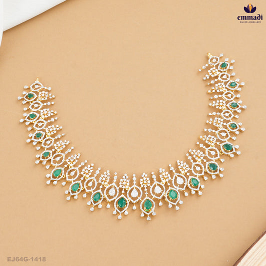 BAHULA Elegant Green CZ Necklace