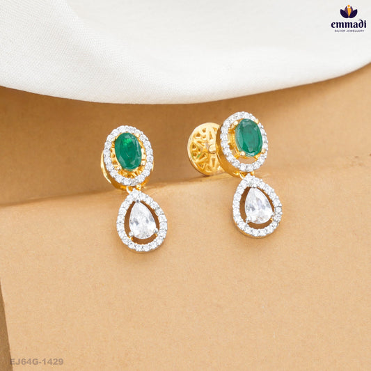 BALADARSHINI Premium CZ Green Hangings