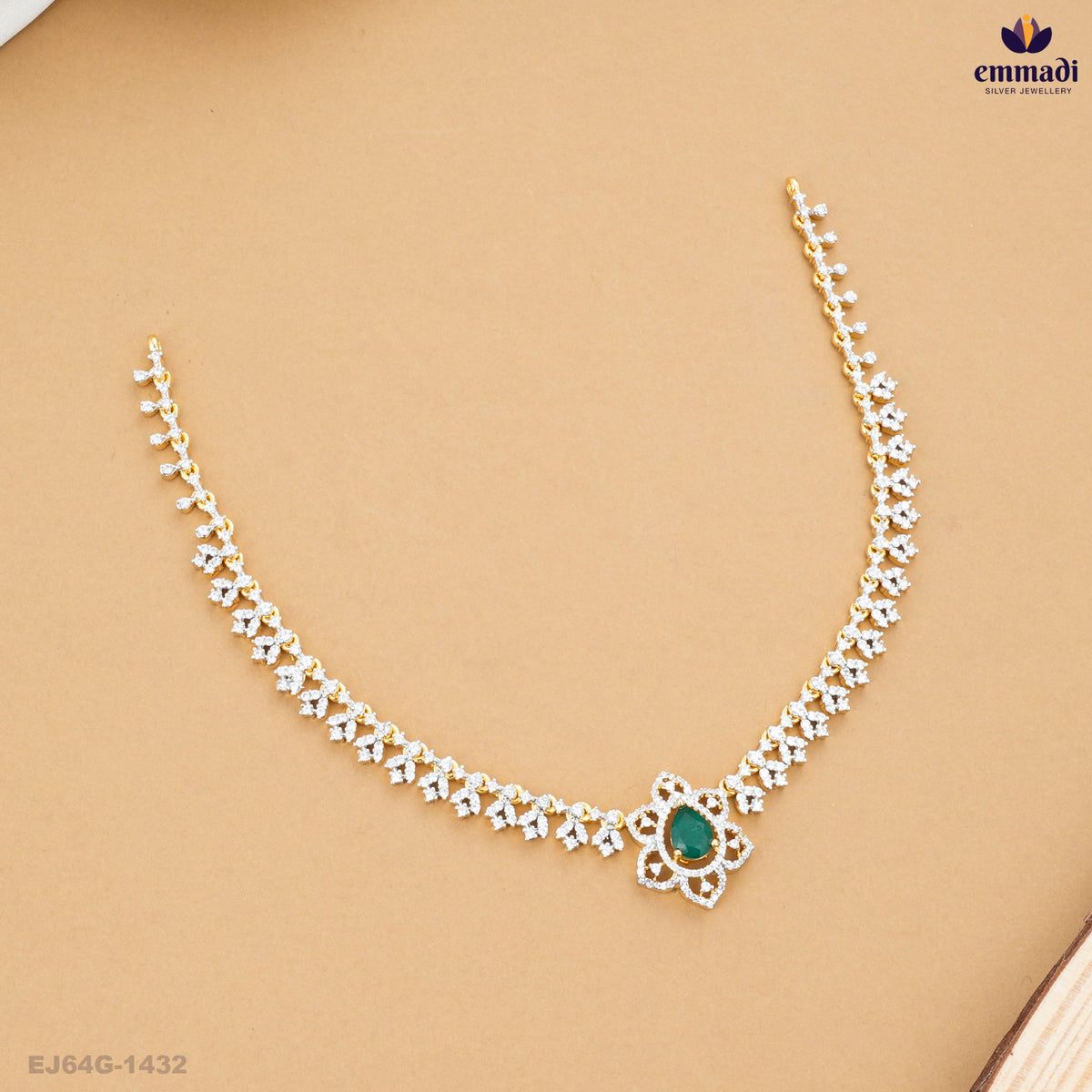 BALAMBIGAI Exquisite Green CZ Necklace