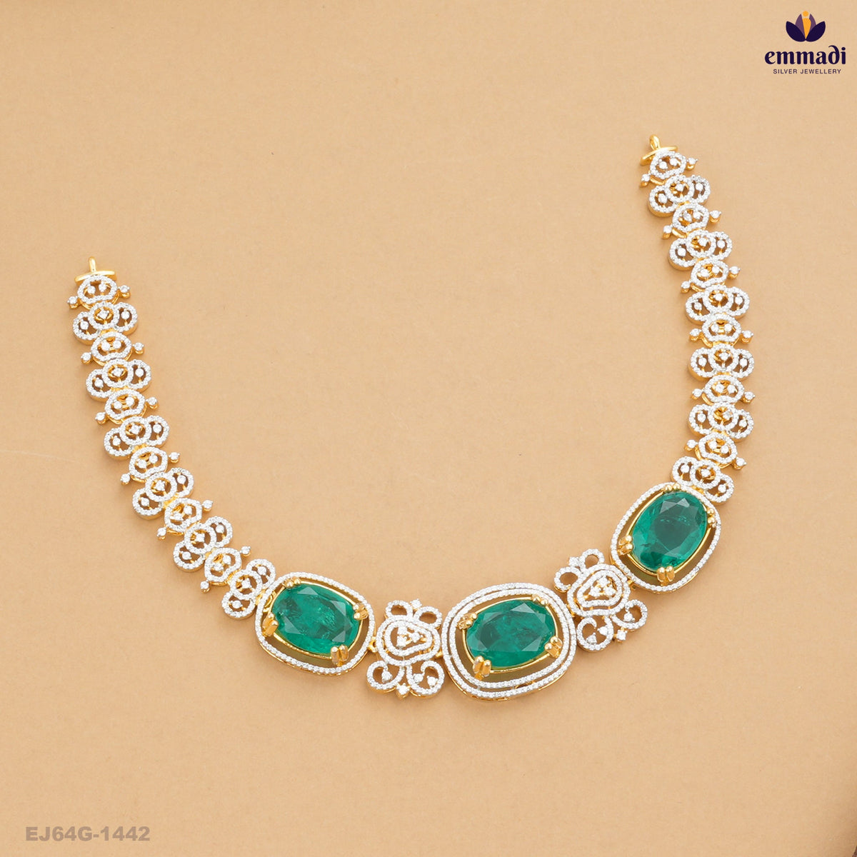 BANHI Exquisite Green CZ Necklace