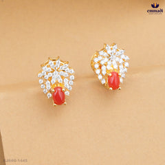 BANSARI Elegant Orange Premium CZ Studs