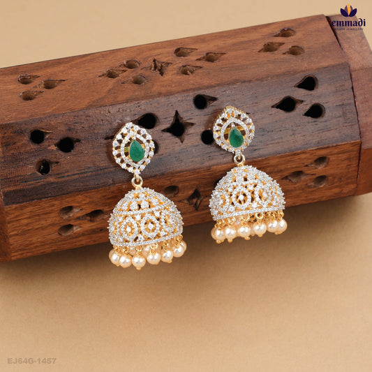 BARUNA Elegant Green CZ Silver Jewellery