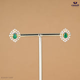 Basanty Elegant Green CZ Studs