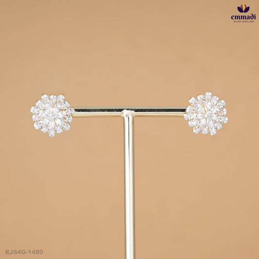 Bhagyawati Premium White CZ Studs