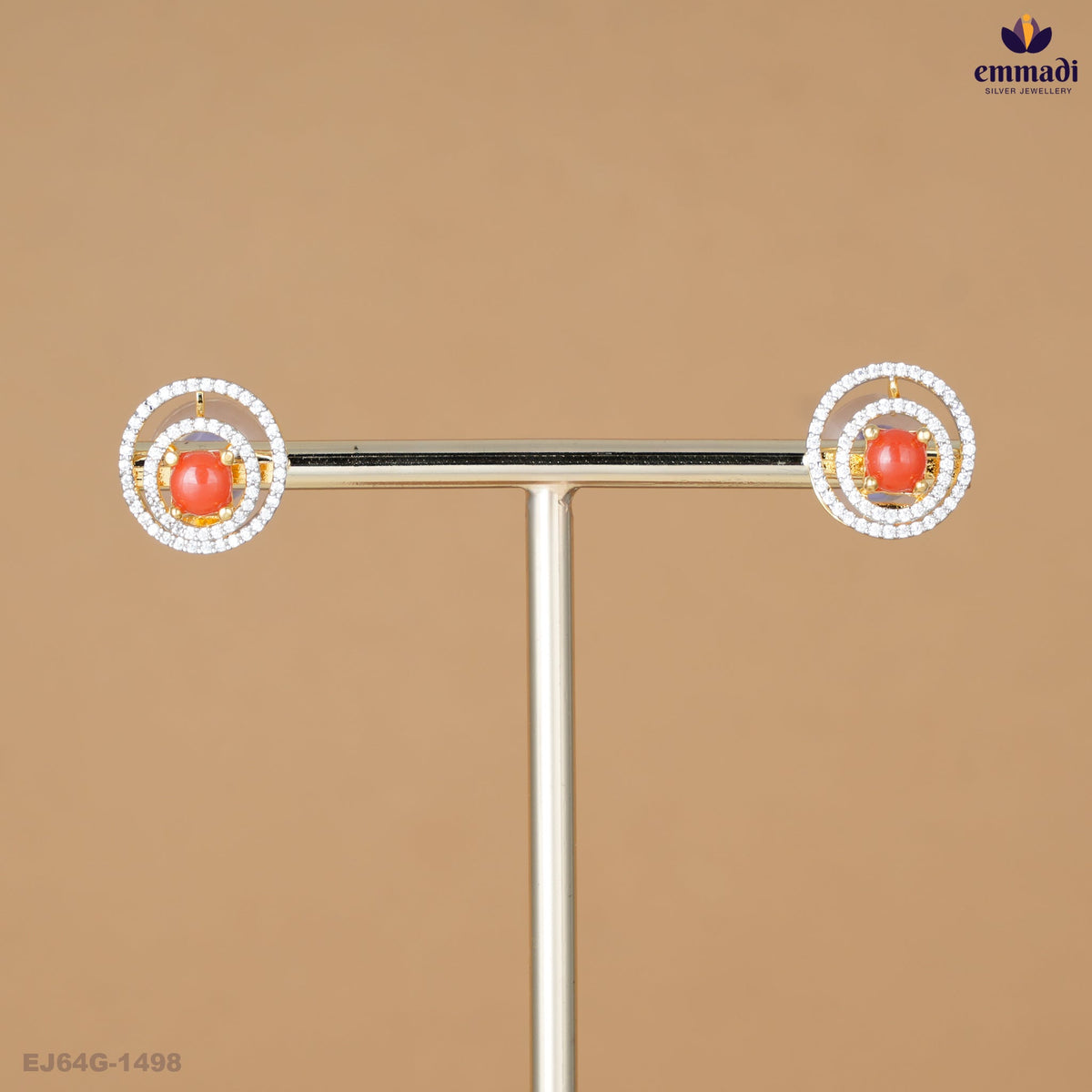 BHAVANIE Exquisite Red CZ Studs Collection