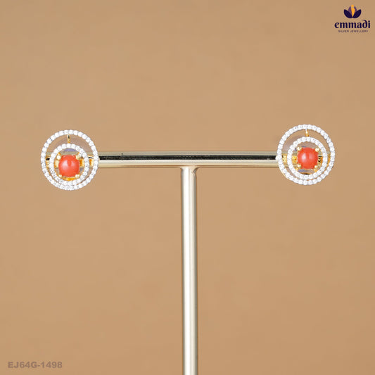BHAVANIE Exquisite Red CZ Studs Collection