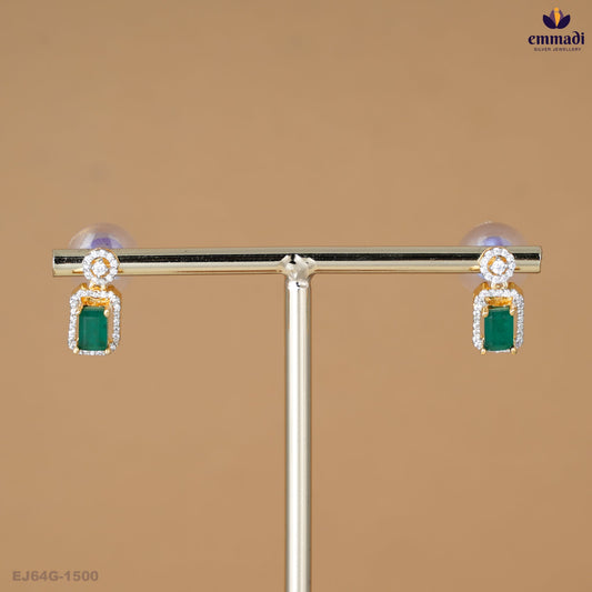 BHEEMA Elegant Green CZ Hanging Jewelry