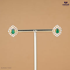 BHOOMI Elegant Green CZ Studs