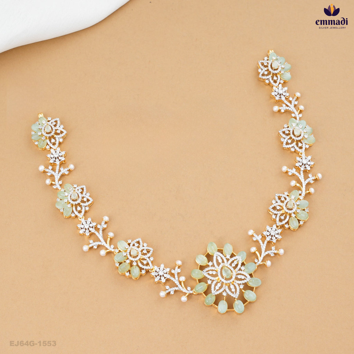 CHALANI Exquisite Green Gemstone Necklace