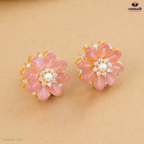 Chamunda Exquisite Pink Gemstone Studs