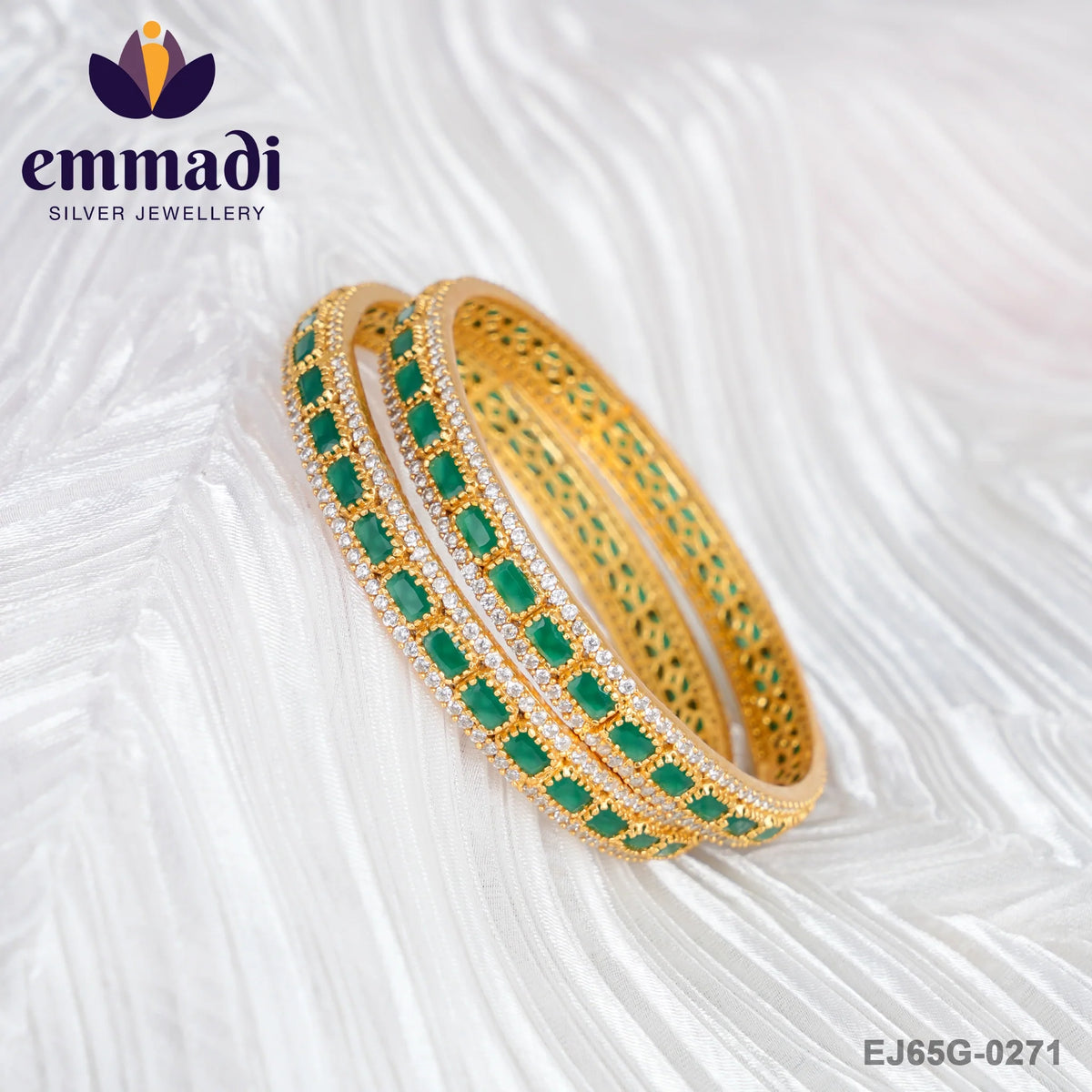 Magalacandi Stone Green Bangles