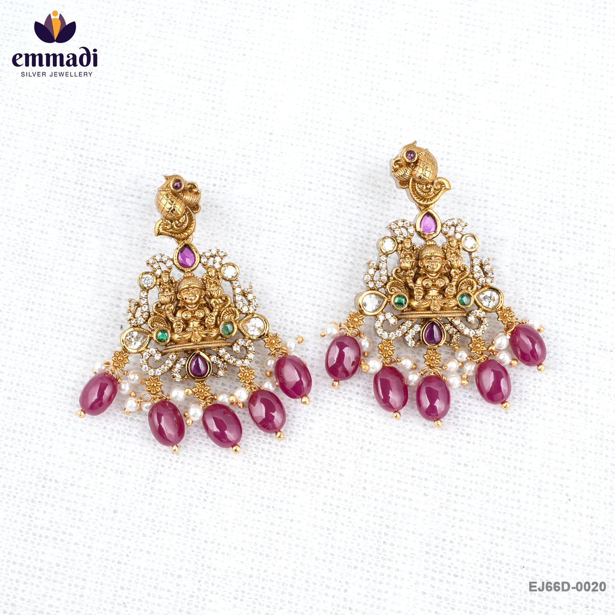 RAKSHA Exquisite Multi-Colored CZ Nakshi Hangings
