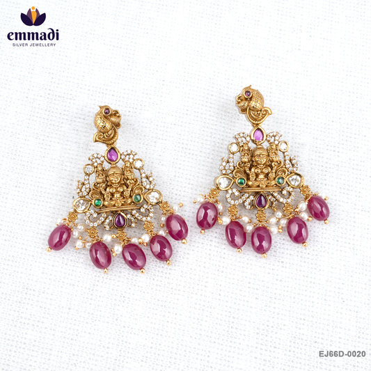 RAKSHA Exquisite Multi-Colored CZ Nakshi Hangings
