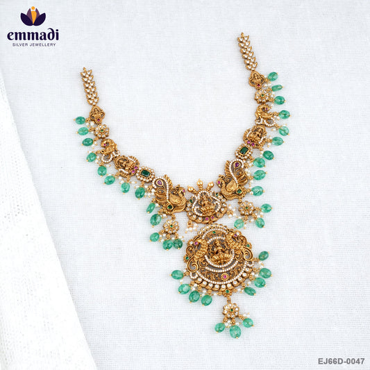 SHAKUNTALA Multi Color CZ Nakshi Necklace