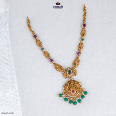 JOSHIKA Exquisite Multi-Coloured Nakshi Necklace