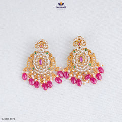 JOTHIPRIYA Exquisite Silver Hangings with Multi Stones