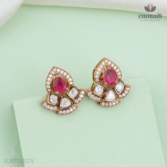 Edith’s Exquisite Red Victorian Studs