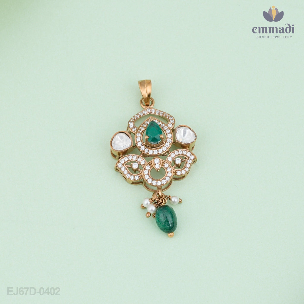 Anjali Elegance: Victorian Pendant and Arundhati's Elegant Victorian Studs