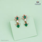 Harini Victorian Green Hanging Earrings