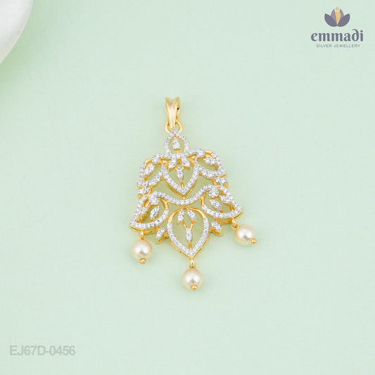 Mrunali's Elegant White CZ Pendant