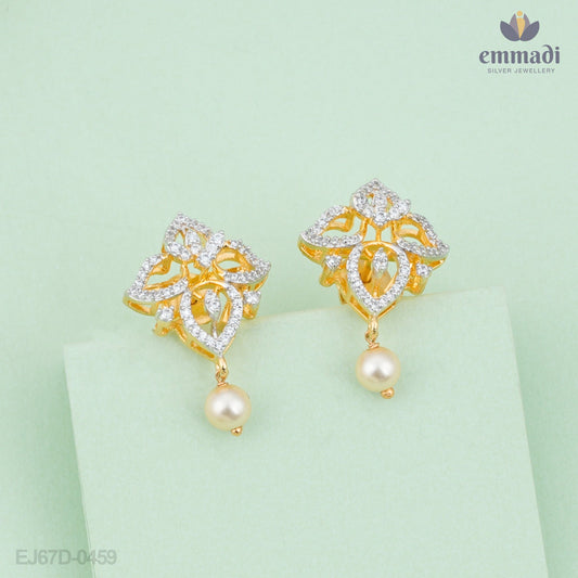 Nandika Elegant CZ Pendant and Parvati Premium CZ Studs Set