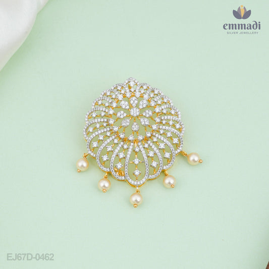 Ranjitha Radiance: Premium CZ Pendant and Ravi's Premium CZ Studs