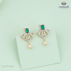 Ranjitha Radiance: Premium CZ Pendant and Ravi's Premium CZ Studs