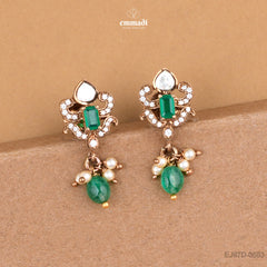 Victorian Green Jewelry Pendant and Studs Collection