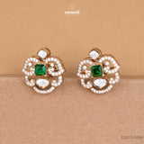Gulfsa Victorian Green Studs Jewelry