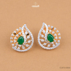 Gulafsa Elegant Green Premium CZ Studs