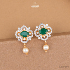 Geeta Premium CZ Green Studs Collection