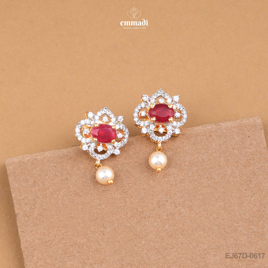 Gaura Premium CZ Red Studs Collection