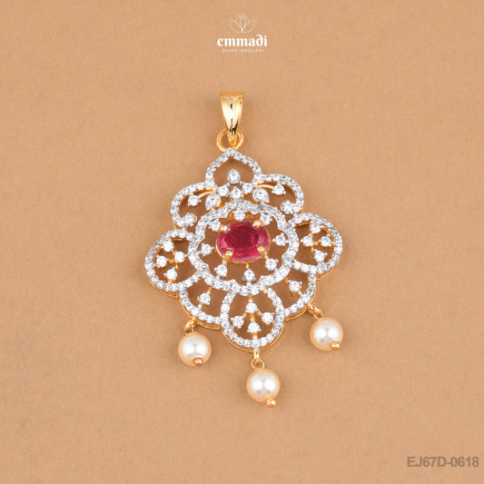 Garima Elegant Red CZ Pendant