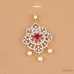 Garima Elegant Red CZ Pendant