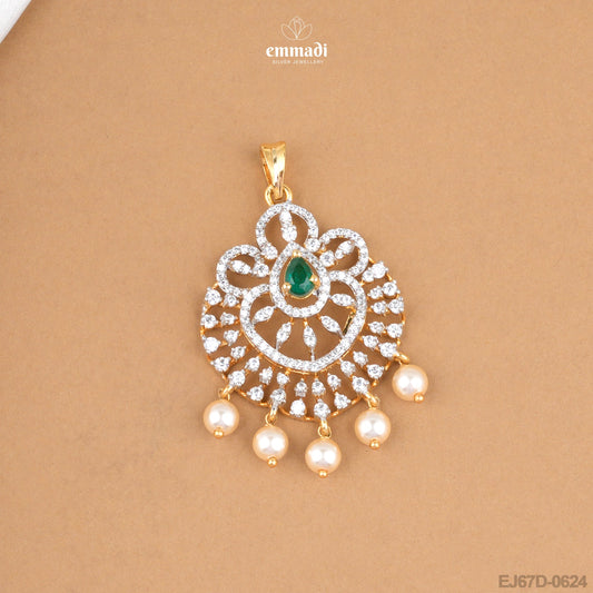 Foranta Elegant CZ Pendant and Fooljhnah Premium CZ Studs