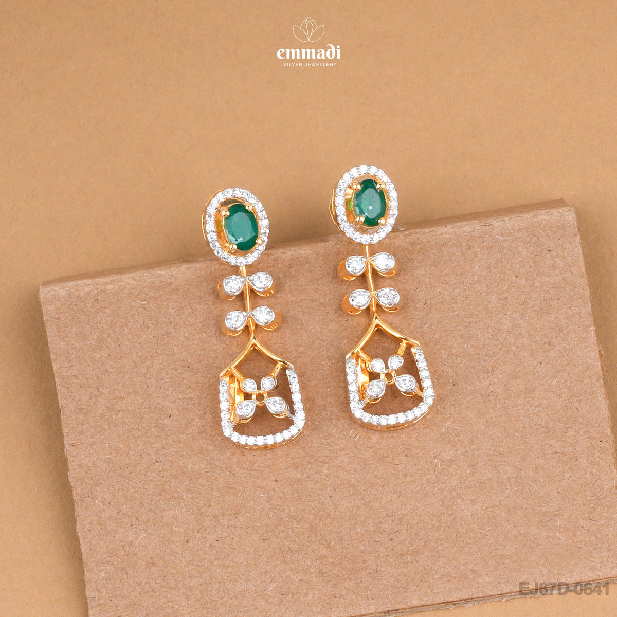 Fareena Enchanting Green Premium CZ Hangings