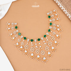 Fareen’s Elegant Green Premium CZ Necklace