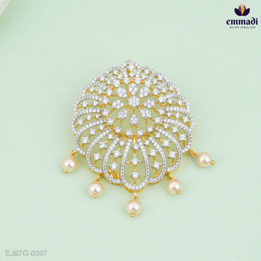 Akhila Elegant Pendant: Premium White CZ