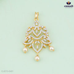 Anagha Radiance Pendant and Anshula Elegant Premium CZ Studs Set