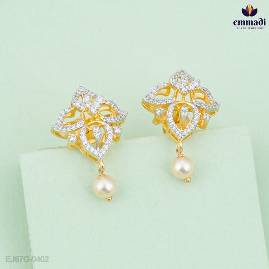 Anagha Radiance Pendant and Anshula Elegant Premium CZ Studs Set