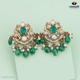 Grishma Elegance: Victorian Green Hanging Jewellery