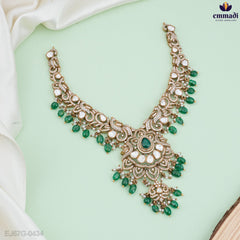 Hemalata Victorian Green Elegance Necklace