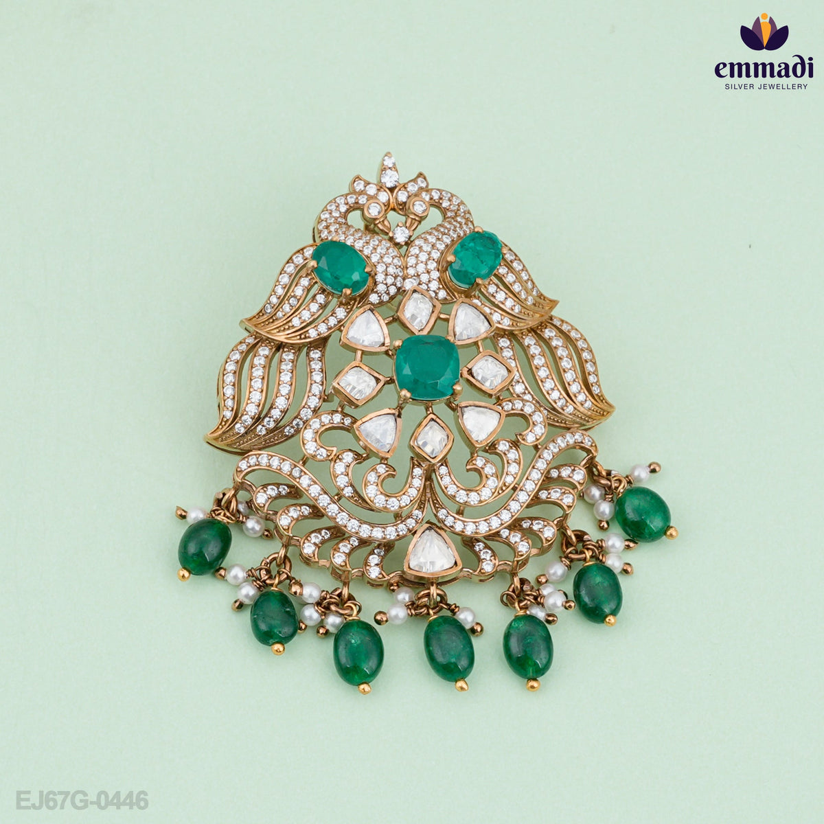 ### Title: Kanchan Victorian Green Pendant Collection