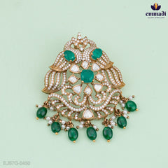 Kiran's Victorian Green Pendant Jewelry