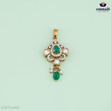 Kumari and Kumud's Elegant Victorian Green Pendant Jewelry and Hangings